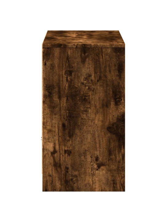 Tv skříňka s led kouřový dub 91 x 34 x 61 cm kompozitní dřevo