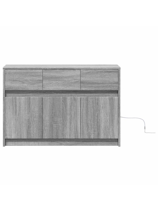 Tv skříňka s led šedá sonoma 91 x 34 x 61 cm kompozitní dřevo
