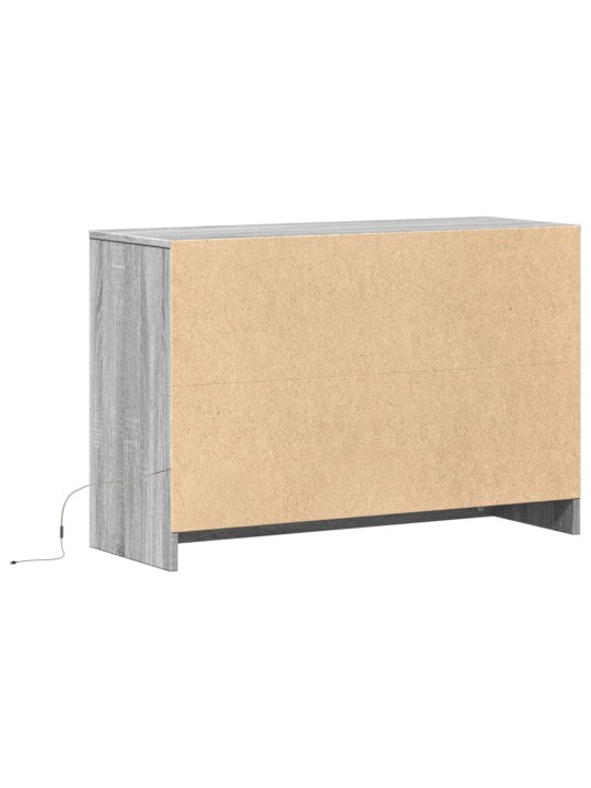Tv skříňka s led šedá sonoma 91 x 34 x 61 cm kompozitní dřevo