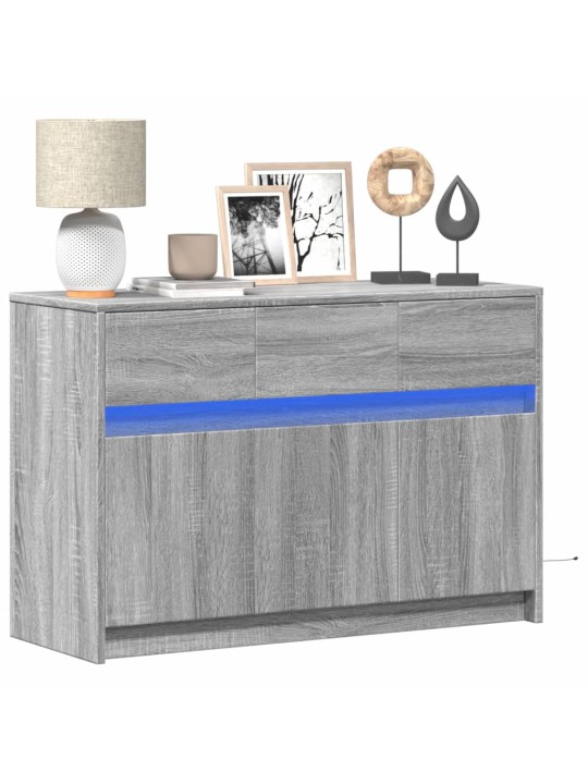 Tv skříňka s led šedá sonoma 91 x 34 x 61 cm kompozitní dřevo