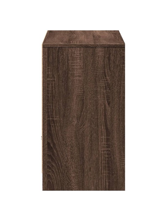 Tv skříňka s led hnědý dub 91 x 34 x 61 cm kompozitní dřevo