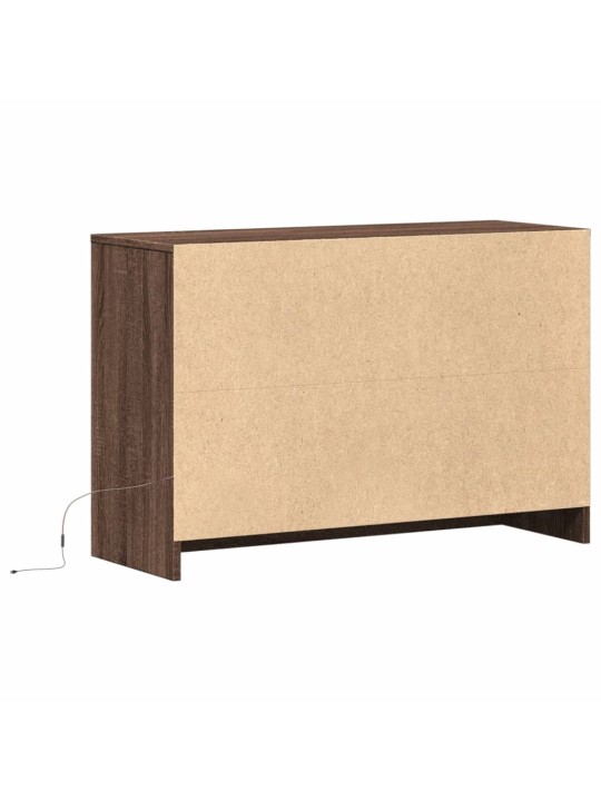 Tv skříňka s led hnědý dub 91 x 34 x 61 cm kompozitní dřevo