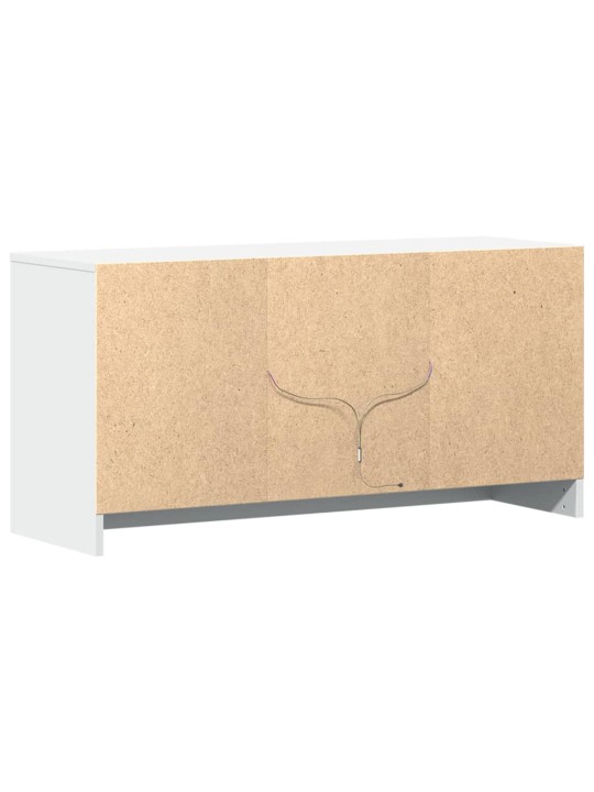 TV skříňka s LED bílá 100 x 34 x 50 cm kompozitní dřevo