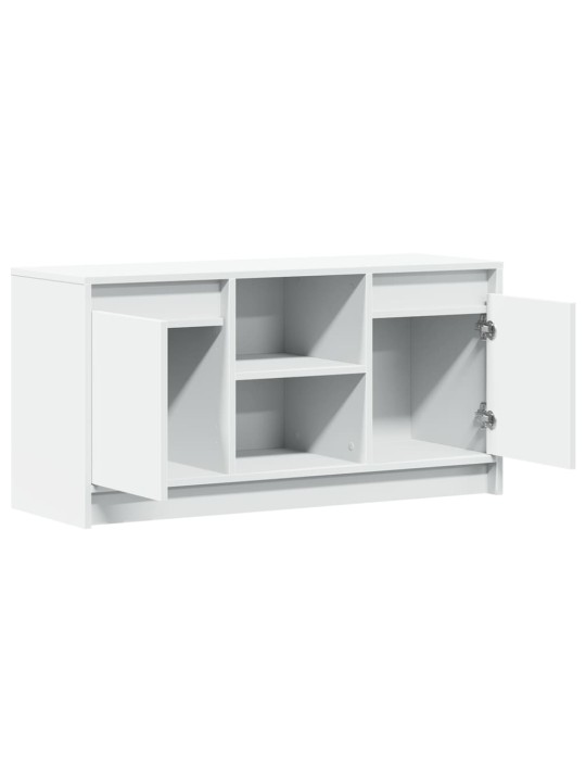 TV skříňka s LED bílá 100 x 34 x 50 cm kompozitní dřevo