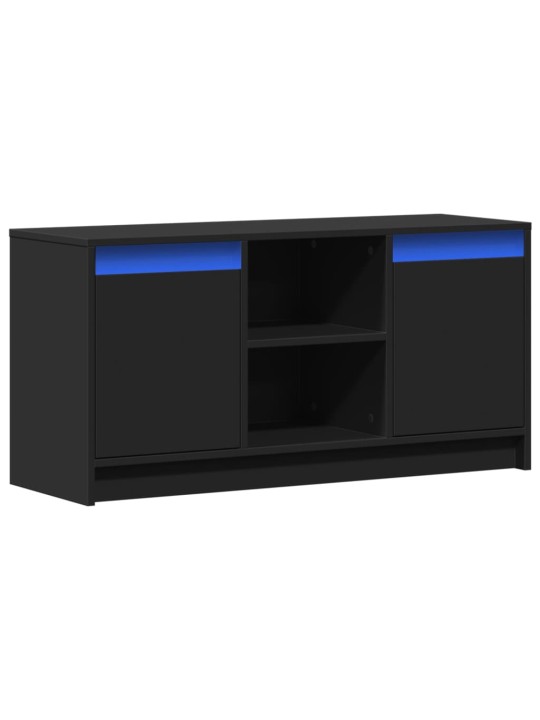 TV skříňka s LED černá 100 x 34 x 50 cm kompozitní dřevo