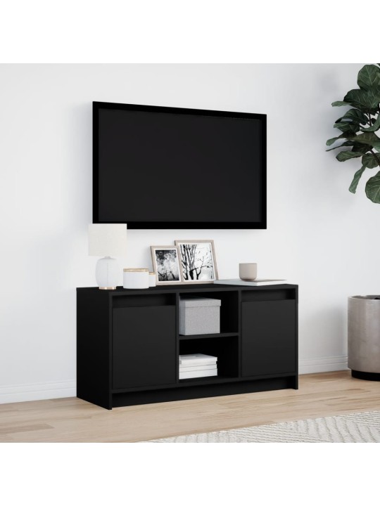 TV skříňka s LED černá 100 x 34 x 50 cm kompozitní dřevo