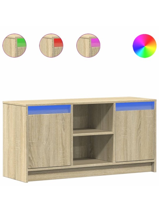 TV skříňka s LED dub sonoma 100 x 34 x 50 cm kompozitní dřevo