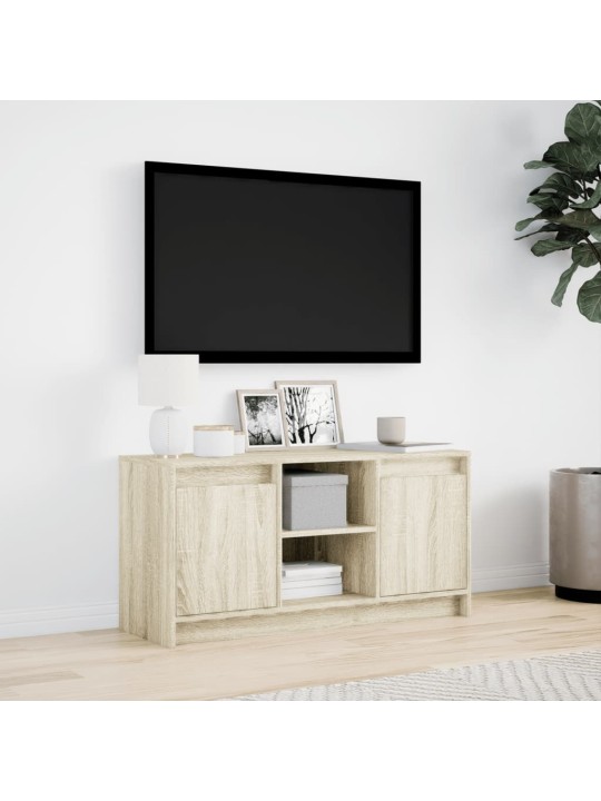 TV skříňka s LED dub sonoma 100 x 34 x 50 cm kompozitní dřevo