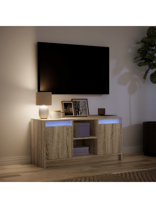TV skříňka s LED dub sonoma 100 x 34 x 50 cm kompozitní dřevo