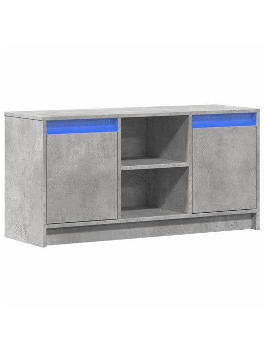 TV skříňka s LED betonově šedá 100x34x50 cm kompozitní dřevo