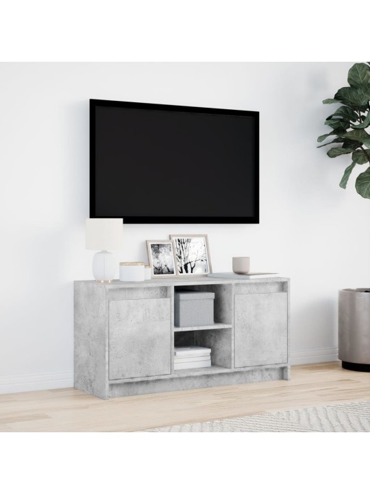 TV skříňka s LED betonově šedá 100x34x50 cm kompozitní dřevo