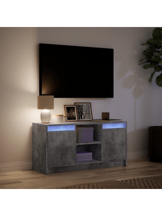 TV skříňka s LED betonově šedá 100x34x50 cm kompozitní dřevo