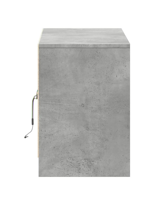 TV skříňka s LED betonově šedá 100x34x50 cm kompozitní dřevo
