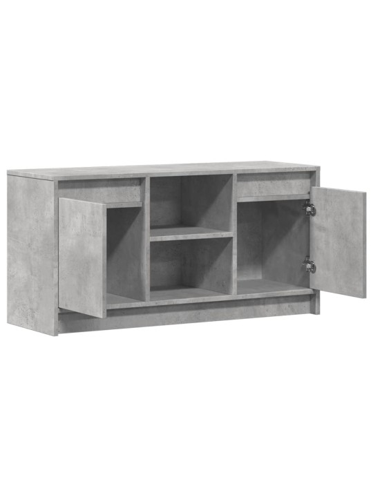 TV skříňka s LED betonově šedá 100x34x50 cm kompozitní dřevo