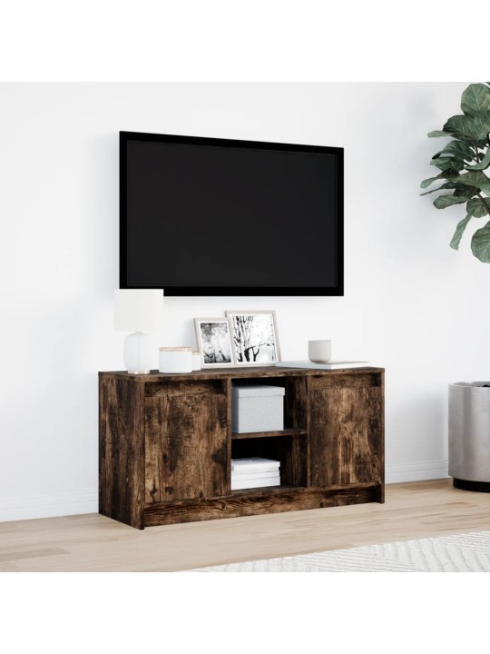 Tv skříňka s led kouřový dub 100 x 34 x 50 cm kompozitní dřevo