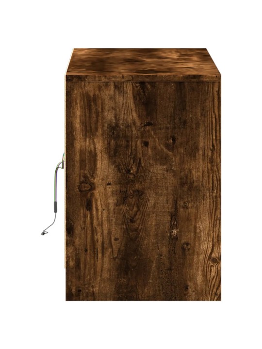 Tv skříňka s led kouřový dub 100 x 34 x 50 cm kompozitní dřevo