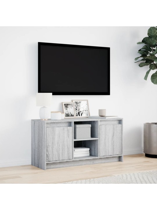 Tv skříňka s led šedá sonoma 100 x 34 x 50 cm kompozitní dřevo