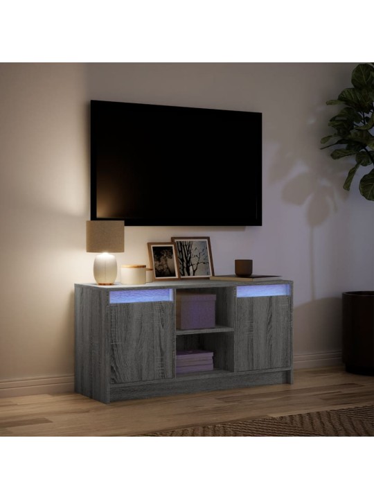 Tv skříňka s led šedá sonoma 100 x 34 x 50 cm kompozitní dřevo