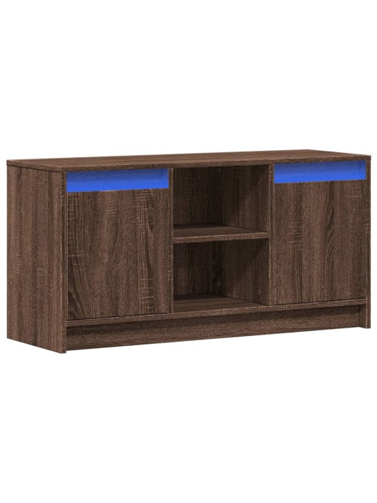 Tv skříňka s led hnědý dub 100 x 34 x 50 cm kompozitní dřevo