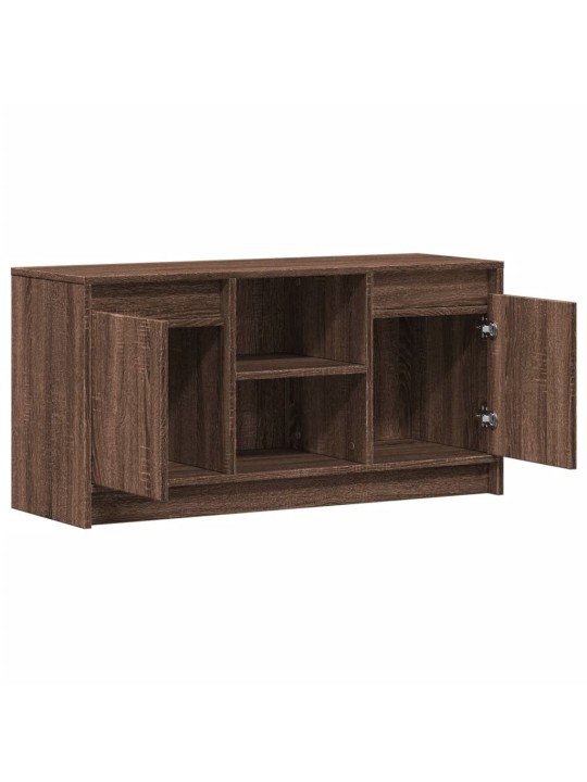 Tv skříňka s led hnědý dub 100 x 34 x 50 cm kompozitní dřevo