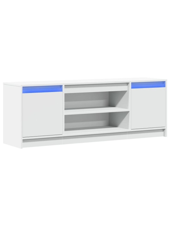 TV skříňka s LED bílá 139,5 x 34 x 50 cm kompozitní dřevo