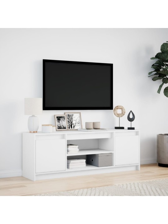 TV skříňka s LED bílá 139,5 x 34 x 50 cm kompozitní dřevo