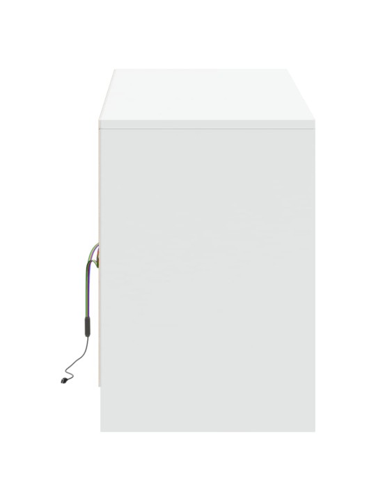 TV skříňka s LED bílá 139,5 x 34 x 50 cm kompozitní dřevo