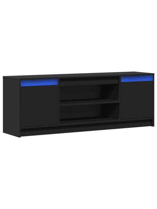 TV skříňka s LED černá 139,5 x 34 x 50 cm kompozitní dřevo