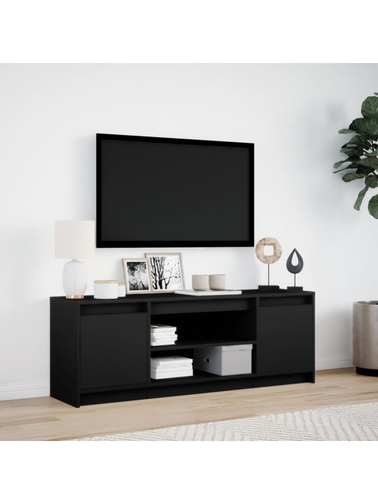 TV skříňka s LED černá 139,5 x 34 x 50 cm kompozitní dřevo
