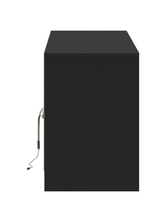 TV skříňka s LED černá 139,5 x 34 x 50 cm kompozitní dřevo