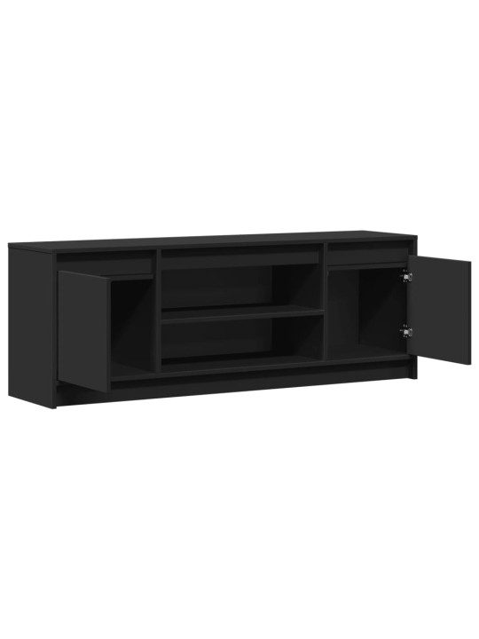 TV skříňka s LED černá 139,5 x 34 x 50 cm kompozitní dřevo