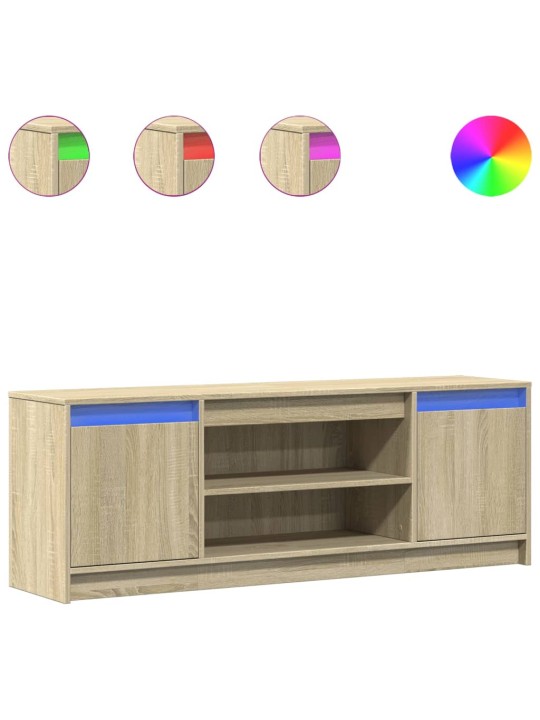 TV skříňka s LED dub sonoma 139,5 x 34 x 50 cm kompozitní dřevo