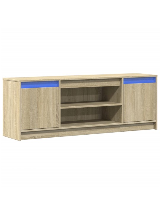 TV skříňka s LED dub sonoma 139,5 x 34 x 50 cm kompozitní dřevo