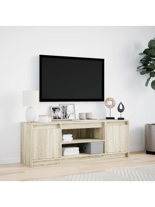 TV skříňka s LED dub sonoma 139,5 x 34 x 50 cm kompozitní dřevo