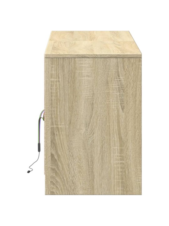 TV skříňka s LED dub sonoma 139,5 x 34 x 50 cm kompozitní dřevo