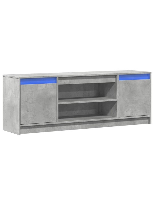 TV skříňka s LED betonově šedá 139,5x34x50 cm kompozitní dřevo