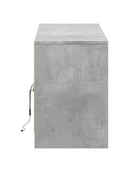 TV skříňka s LED betonově šedá 139,5x34x50 cm kompozitní dřevo