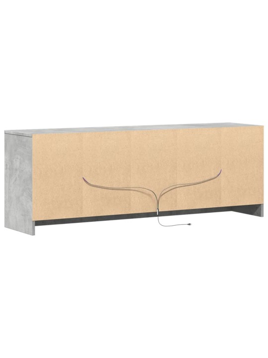 TV skříňka s LED betonově šedá 139,5x34x50 cm kompozitní dřevo