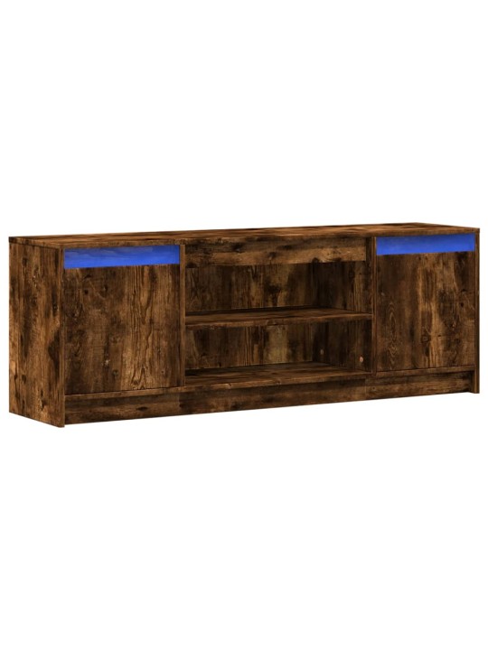 Tv skříňka s led kouřový dub 139,5x34x50 cm kompozitní dřevo