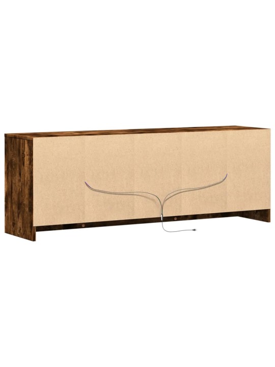 Tv skříňka s led kouřový dub 139,5x34x50 cm kompozitní dřevo