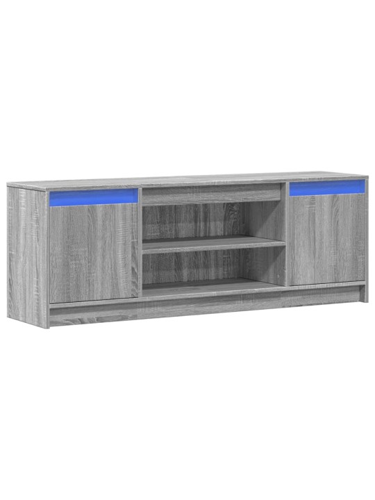 Tv skříňka s led šedá sonoma 139,5x34x50 cm kompozitní dřevo