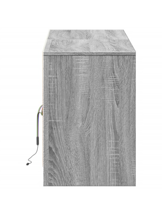 Tv skříňka s led šedá sonoma 139,5x34x50 cm kompozitní dřevo
