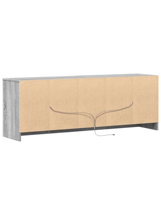 Tv skříňka s led šedá sonoma 139,5x34x50 cm kompozitní dřevo