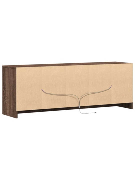 Tv skříňka s led hnědý dub 139,5 x 34 x 50 cm kompozitní dřevo