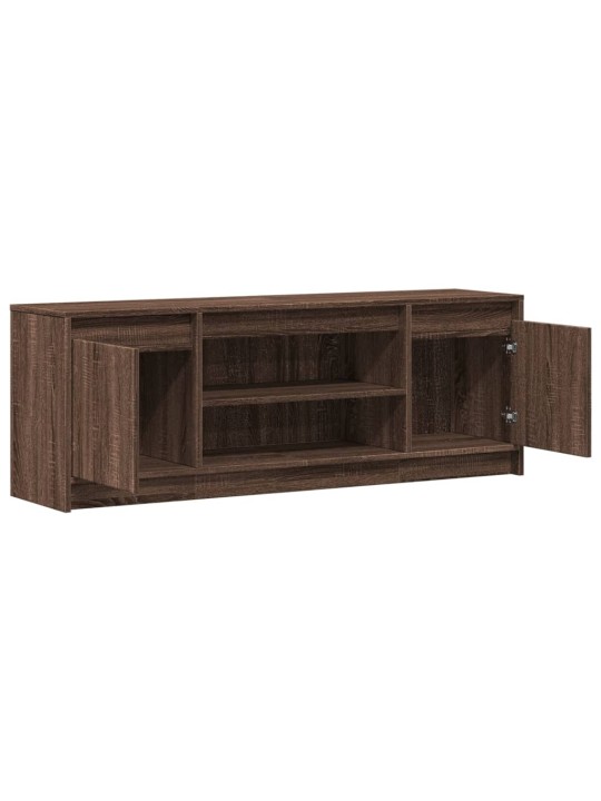 Tv skříňka s led hnědý dub 139,5 x 34 x 50 cm kompozitní dřevo