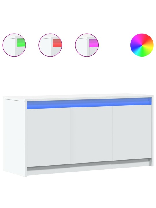 TV skříňka s LED bílá 100 x 34 x 50 cm kompozitní dřevo