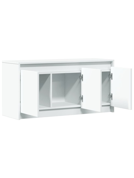 TV skříňka s LED bílá 100 x 34 x 50 cm kompozitní dřevo