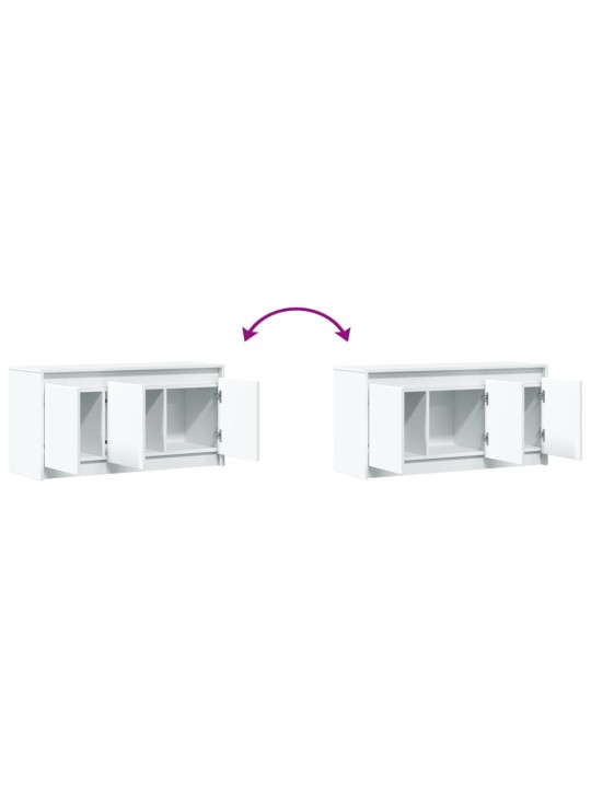 TV skříňka s LED bílá 100 x 34 x 50 cm kompozitní dřevo