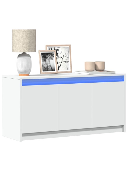 TV skříňka s LED bílá 100 x 34 x 50 cm kompozitní dřevo
