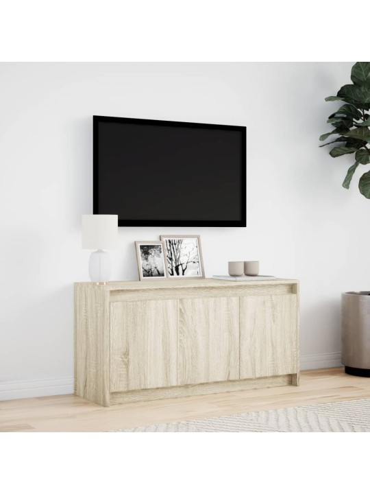 TV skříňka s LED dub sonoma 100 x 34 x 50 cm kompozitní dřevo